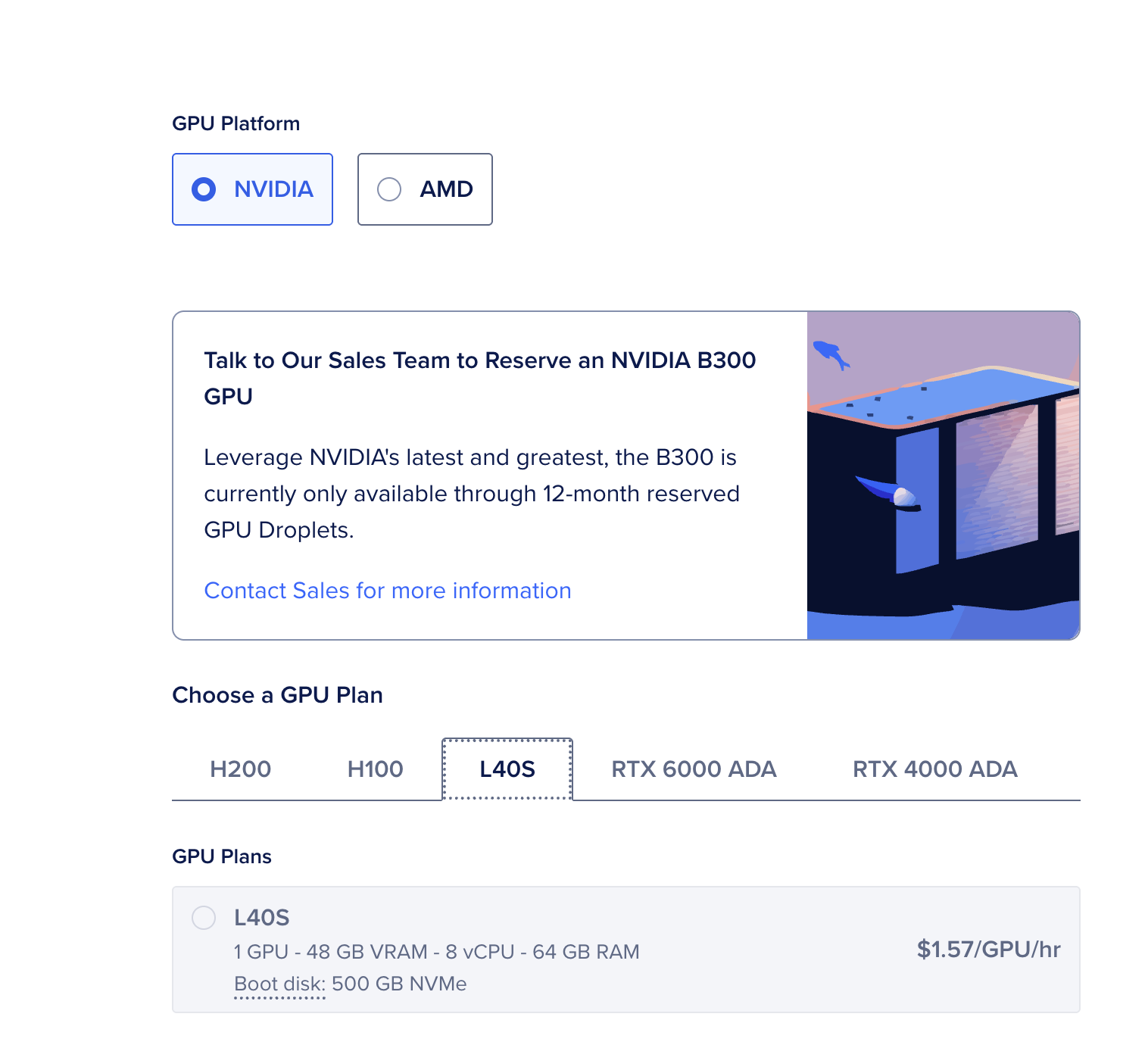 Hosted GPU pricing for serving a small model